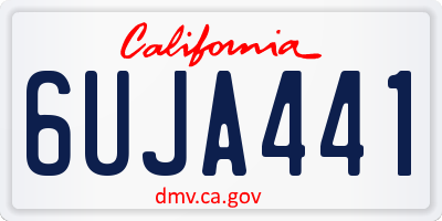 CA license plate 6UJA441