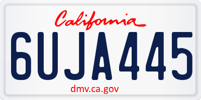 CA license plate 6UJA445