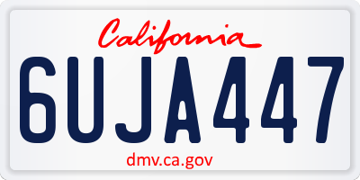 CA license plate 6UJA447