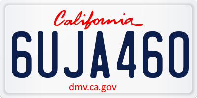 CA license plate 6UJA460
