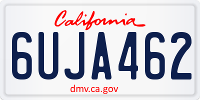 CA license plate 6UJA462