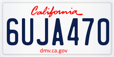 CA license plate 6UJA470