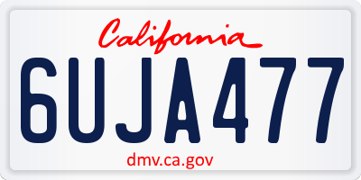 CA license plate 6UJA477