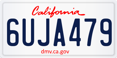 CA license plate 6UJA479