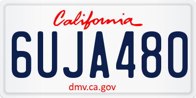 CA license plate 6UJA480