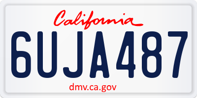 CA license plate 6UJA487