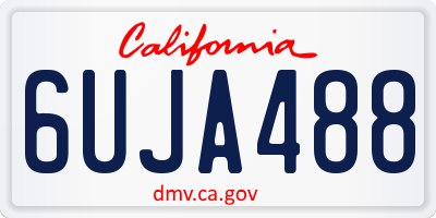 CA license plate 6UJA488