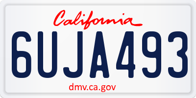 CA license plate 6UJA493