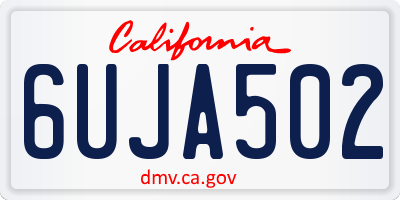 CA license plate 6UJA502