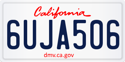 CA license plate 6UJA506