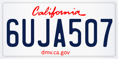 CA license plate 6UJA507