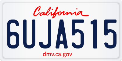CA license plate 6UJA515