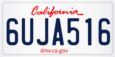 CA license plate 6UJA516
