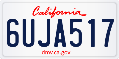 CA license plate 6UJA517