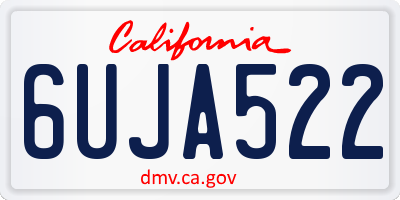 CA license plate 6UJA522