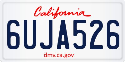 CA license plate 6UJA526