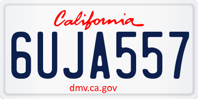 CA license plate 6UJA557