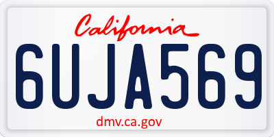 CA license plate 6UJA569