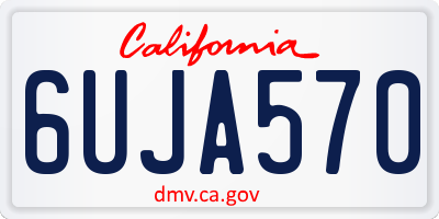 CA license plate 6UJA570