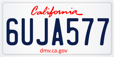 CA license plate 6UJA577