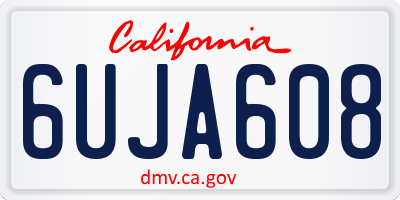 CA license plate 6UJA608