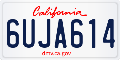 CA license plate 6UJA614