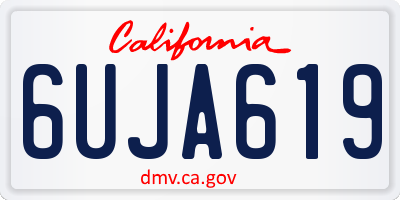 CA license plate 6UJA619