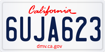 CA license plate 6UJA623