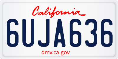 CA license plate 6UJA636
