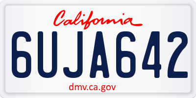CA license plate 6UJA642