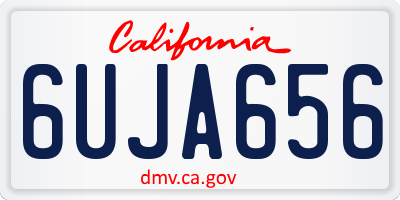 CA license plate 6UJA656
