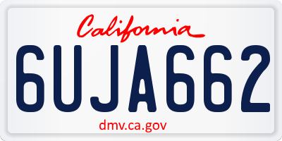 CA license plate 6UJA662