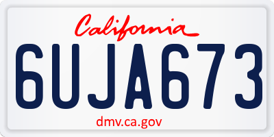 CA license plate 6UJA673