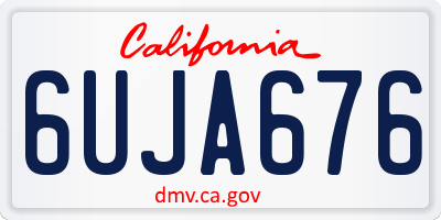 CA license plate 6UJA676