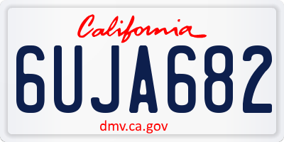 CA license plate 6UJA682