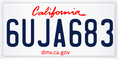 CA license plate 6UJA683