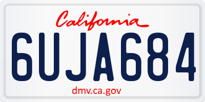 CA license plate 6UJA684