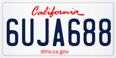 CA license plate 6UJA688