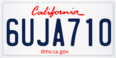 CA license plate 6UJA710