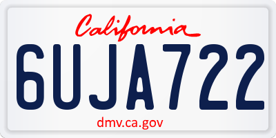 CA license plate 6UJA722