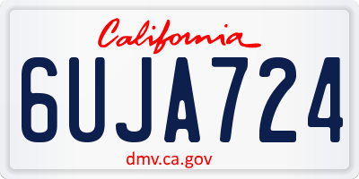 CA license plate 6UJA724
