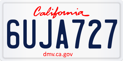 CA license plate 6UJA727
