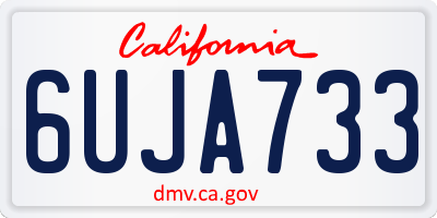 CA license plate 6UJA733