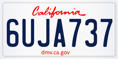 CA license plate 6UJA737