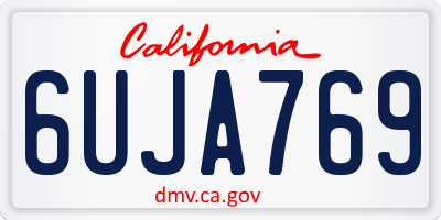 CA license plate 6UJA769