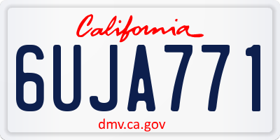CA license plate 6UJA771