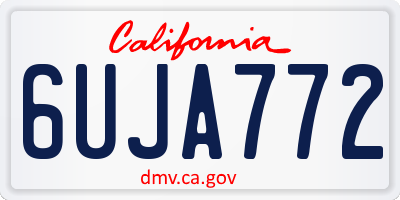 CA license plate 6UJA772