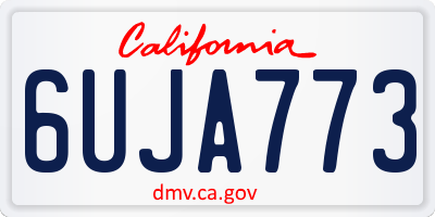 CA license plate 6UJA773