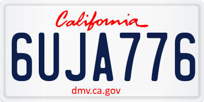 CA license plate 6UJA776