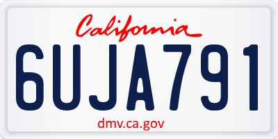 CA license plate 6UJA791